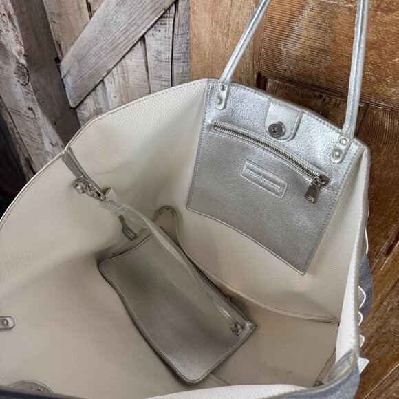 Steve Madden Silver Fringe Tote Bag - Picture 10 of 14